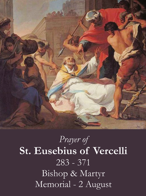 St. Eusebius of Vercelli Prayer Card